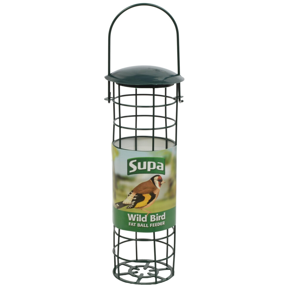 Supa 9 Inch Wild Bird Fat Ball Feeder, Holds 4 Standard Fat Balls