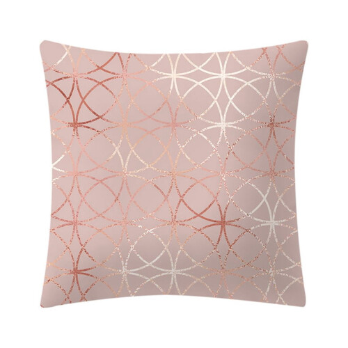 Rosaguld polyester pudebetræk 45x45cm 2