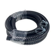 32mm (1.25") Flexible Corrugated Pond Pipe for Pumps,Fountains,Filters,Water Features and Waterfalls Flexi Hose 2m Length with Matching Hose Clips