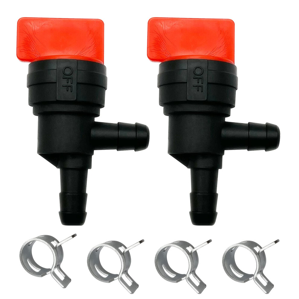 90 Degree Fuel Cut Off Valve 1/4" Inline Shut Off Valve With Clamps 5051225603724