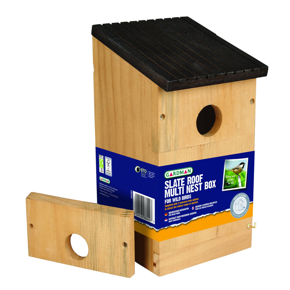 Gardman Nest Bird Box, 14X14x24 Cm, A04381 Brown