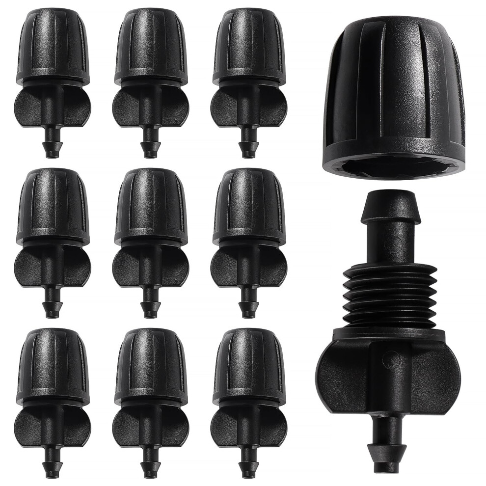 Voogenzek 10 Pcs Drip Irrigation Fittings, 2-Way Anti-Drop 8/12 Mm To 4/7 Mm Irrigation Tube Fitting, Drip Tubing Connectors, Lock Barbed Connector, 5051225617837