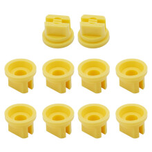 MroMax Flat Fan Spray Tip, 110 Degree Plastic Nozzle 0.2mm Aperture for Backpack Sprayer and Garden Spray - 10pcs (Yellow)