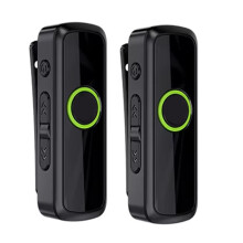 Draadloze -Walkie-Talkie met Oorhaak en Tweerichtingsradio met Lavalier-Intercom voor Schoonheidssalons, Kappers, Restaurants en Winkels