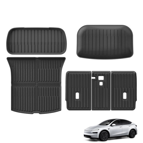 Trunk Mat for Tesla Model Y 2025 AntiSlip Cargo Liner with EdgeFit Secure Design Durable Rubber Surface 1