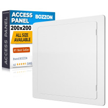 Plastic Access Panel 200x200 mm ? Paintable Inspection Hatch for Wall & Ceiling ? Fuse Box Cover, Conceals Wires & Pipes ? Flush Fit Easy-Install