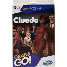 Cluedo Grab and Go Game, Portable Game for 3-6 Players, Travel Game for Kids - English Version