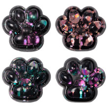 Pilikoll 4Pcs Cat Paw Taba Squishy Toy Dark Starry Sky Cat Paw Stress Relief Toy Tabas Squishy Toys Cat Paw Fufu Squishy Fidget Toys Taba Squishy Paw