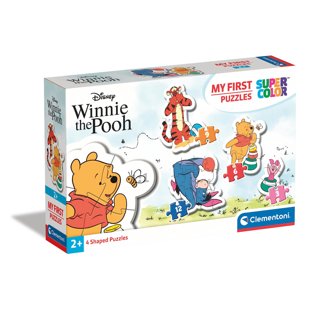 New Clementoni - My First Puzzle - Disney Winnie The Pooh - 3-6-9-12 Pieces - Made In Italy - Jigsaw Puzzle Children Age 2+ 20820