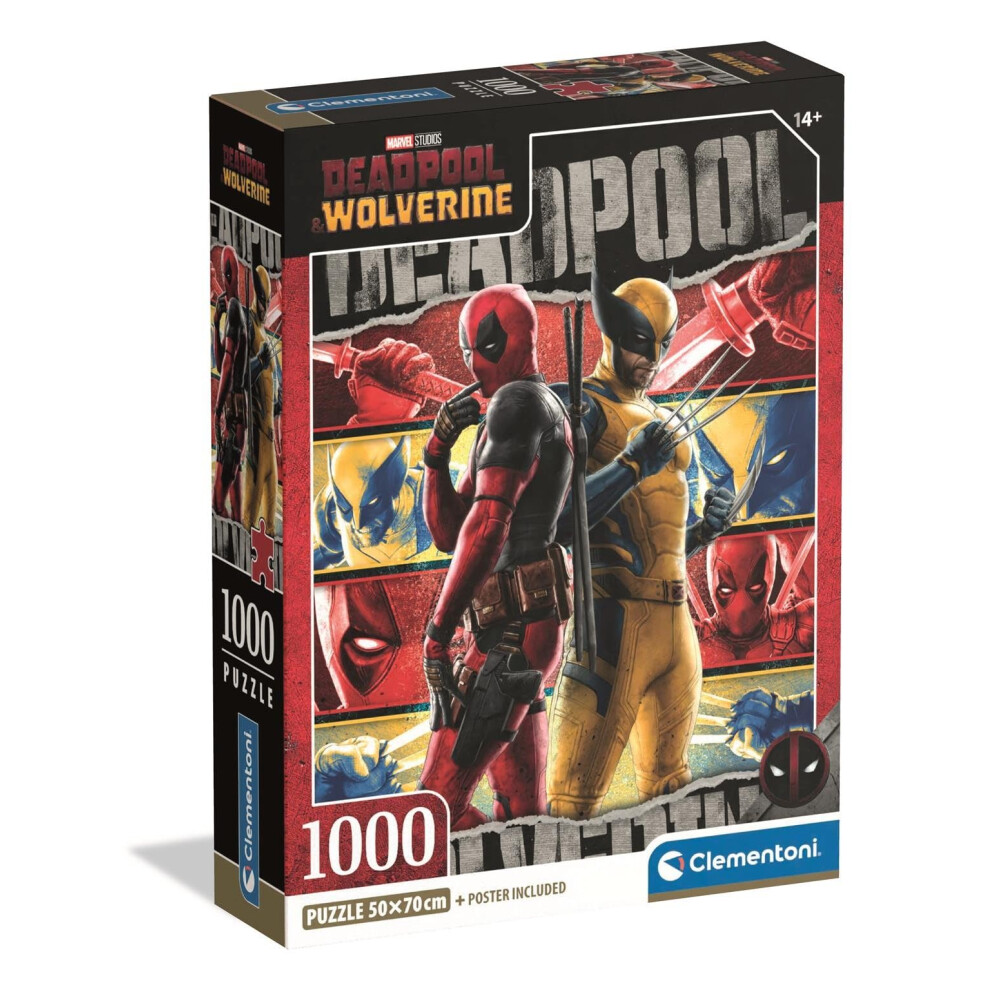 Clementoni Jigsaw Puzzle, Marvel Deadpool. Puzzle For Adults 14-99 Years, Compact Box, 37050, Made In Italy