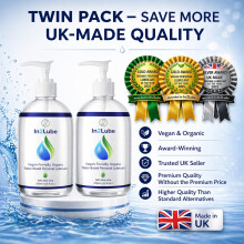 In2Lube 250ml x2 Water Based Lubricant Personal Intimate Lube Vegan Friendly Long Lasting
