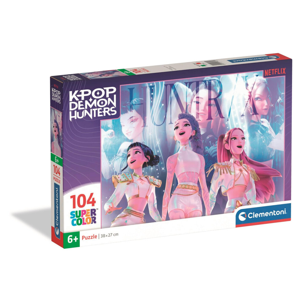 Clementoni Kpop Demon Hunters Puzzle 104 Pieces For Kids Age 6+, Made In Italy, Screen Free Play That Builds Focus, Problem Solving And Patience, Fun