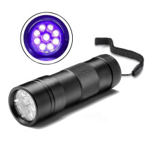 UV Flashlight for Pet Urine Detection, Blacklight Stain Detector with AAA Batteries, Durable Aluminum