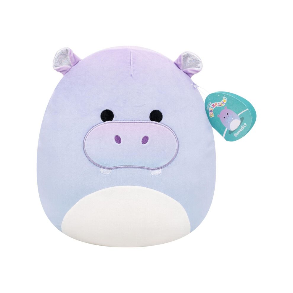 Squishmallows Original 12-Inch Benedict The And Hippo | Collectable Cute Plush Toy, Cuddly Toys For Children, Soft Toys, Cute Teddies Purple/Blue