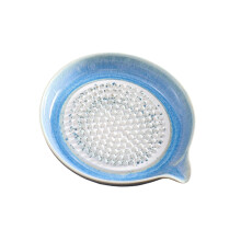 Elegante Mörser und Stößel aus Keramik, sicheres-Blau