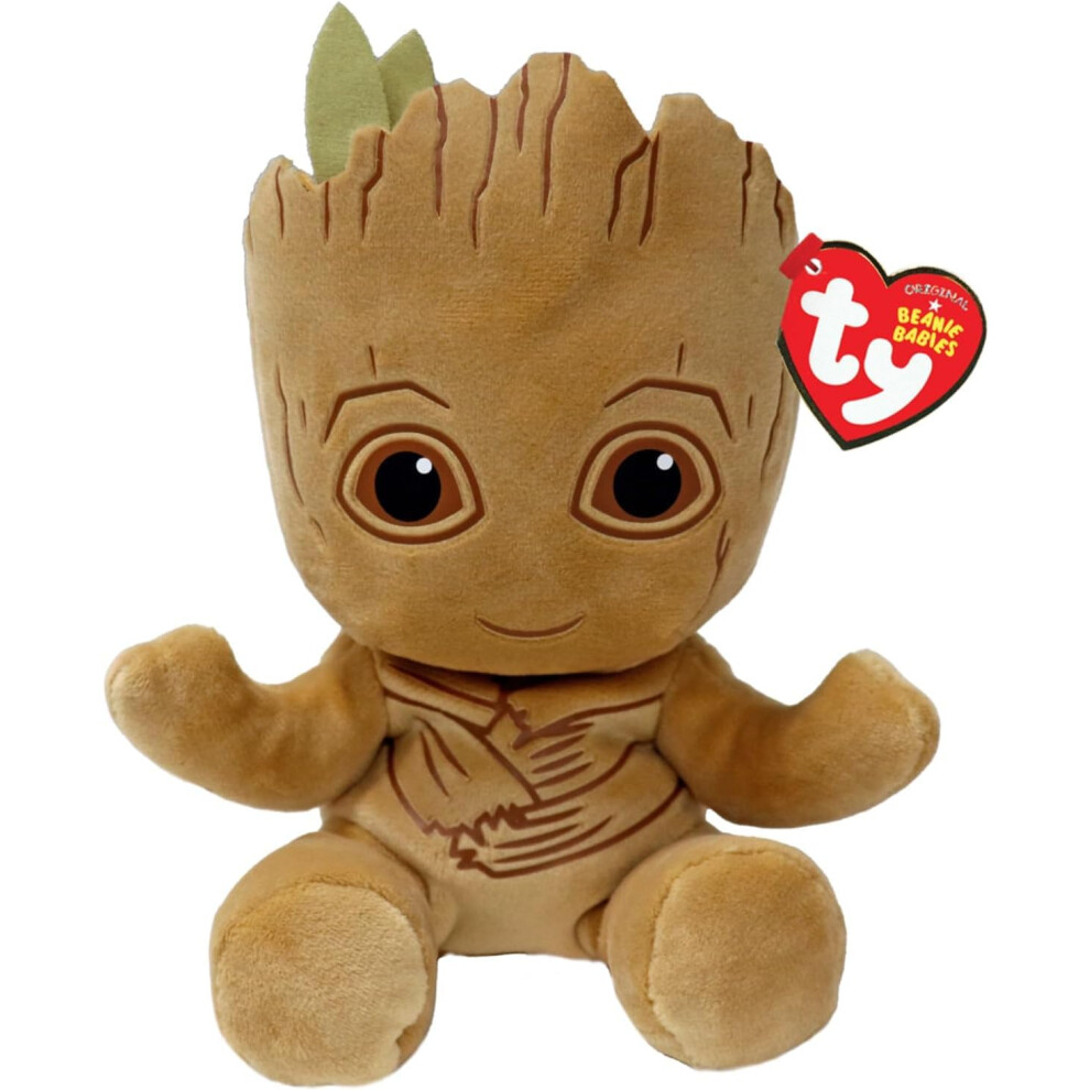 Ty Groot Marvel Avengers Beanie Babies Regular, Licensed Beanie Baby Soft Plush Toy, Collectible Cuddly Stuffed Teddy