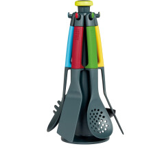 Casdon Joseph Joseph Elevate. Colourful Kitchen Utensil Set for Children Aged 3 Years & Up. Comes With Rotating Storage Stand.