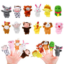 12Pcs Mini Plush Animal Finger Puppets, 12 Style Cartoon Small Hand Puppet Toy, Mini Plush Figures, Finger Doll Props, Baby StoryTime Playtime,