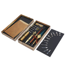 Set di penne d'oca, perfetto per la calligrafia e i sigilli decorativi. Set regalo con penne d'oca naturali e penne artigianali per creazioni
