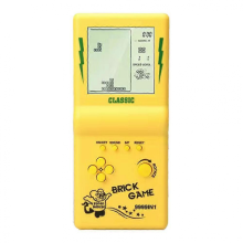 (Žltá) Nostalgická vrecková hra Klasické retro vreckové herné prehrávače pre konzolu Tetris Detský automat Detské puzzle hračky Žltá