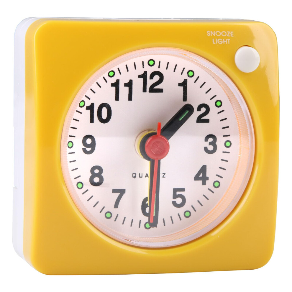 Small Travel Alarm Clock, Silent Analogue Non Ticking Clocks With Snooze Nightlight Function Bedside No Tick Quiet Large Display Mini Alarm Clock For Fuitke