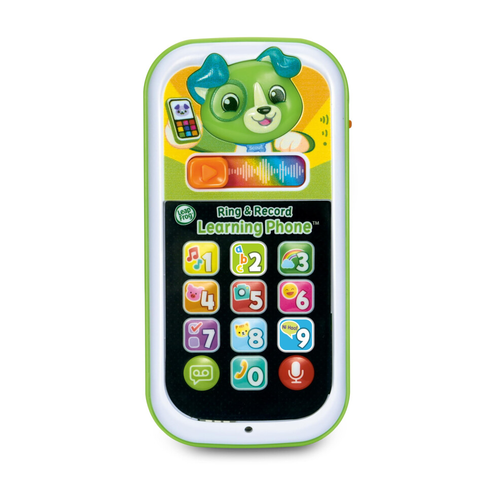 Vtech Leapfrog Scout's Ring & Record Learning Phone, Interactive Learning Toy With Numbers, Alphabet, French And Mandarin Words, Musical Baby Toy For Ages