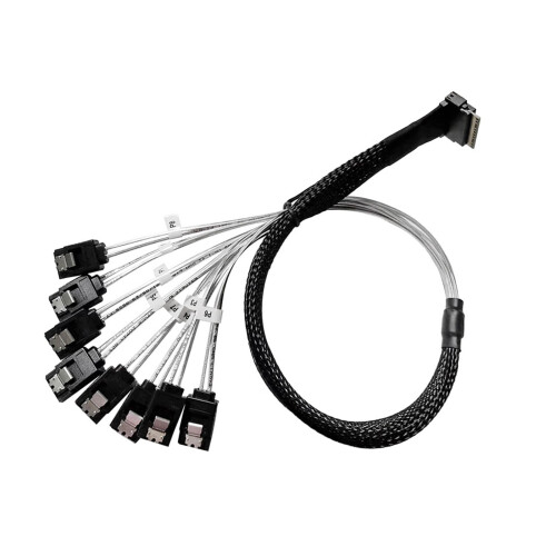 SFF8654 to SFF8087 SAS 4.0 Cable 50cm PCIe Server Data Cable Speed 24Gbps for Server Expansion