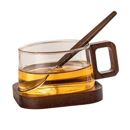 Teetasse aus Glas mit abnehmbarem-Einzelbecher transparent