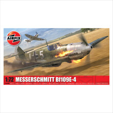 AIRFIX - Model Set - A01008B Messerschmitt Bf109E-4 Model Building Kit - Plastic Model Plane Kits for Adults & Children 8+, Set Includes Sprues &