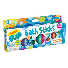 Paint Pop - Bath Sticks For Kids - 12 Washable Bath Paint Crayons - Mess-Free, Fast Drying Action, Easy Clean Up - For Creative Bathtime Fun