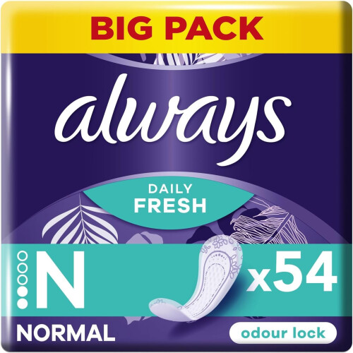 Always Always Dailies Normal Panty Liners Fresh & Protect 54 Pack