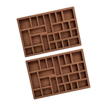 Veelzijdige houten organisatoren Minerale collectie opbergdoos-B