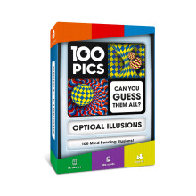 100 PICS Optical Illusions Travel Game - Try 100 Illusions | Flash Cards with Slide Reveal Case | Card Game, Gift, Stocking Filler | Ages 6+