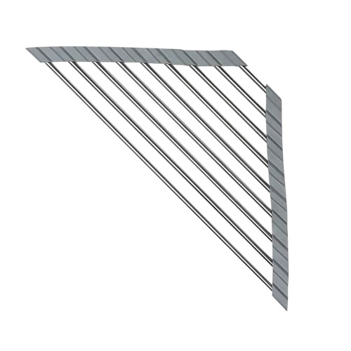 Space Saving Triangle Dish Drainer Rack for Kitchens Sink-Gray