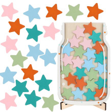 Star Reward Jar, Reward Incentive Jar with Stars, Good Behaviour Chart Reward Pot, Pink Reward Incentive Jar with Stars, Star Jar Reward System for
