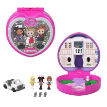 Polly Pocket x Clueless Collector Compact, Micro Dolls and Playset, 5 Themed Accessories Including Toy Car, Cher, Dionne, & Tai, JCC21