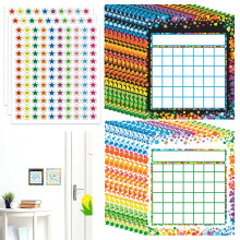 20PCS Star Stickers for Reward Chart, Kids Sticker Chart, Behaviour Charts for Children, Star Charts with No Task, Reward Charts with 360 Star