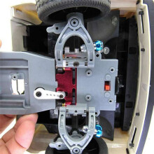 Metalen Schokdemper voor en Achter met Vaste Beugel voor WPL D12 1/10 RC Auto Upgrades Onderdelen Accessoires, Geel