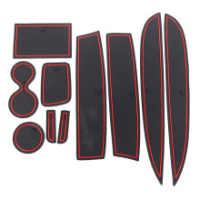 10Pcs Car Styling Red Door  Mat for  Clio 4 Interior Decoration Anti-Slip Gate Slot Cup Pad