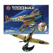 Airfix J6000 Quick Build Spitfire Aircraft Model Kit,Multi-colored,116 millimeters