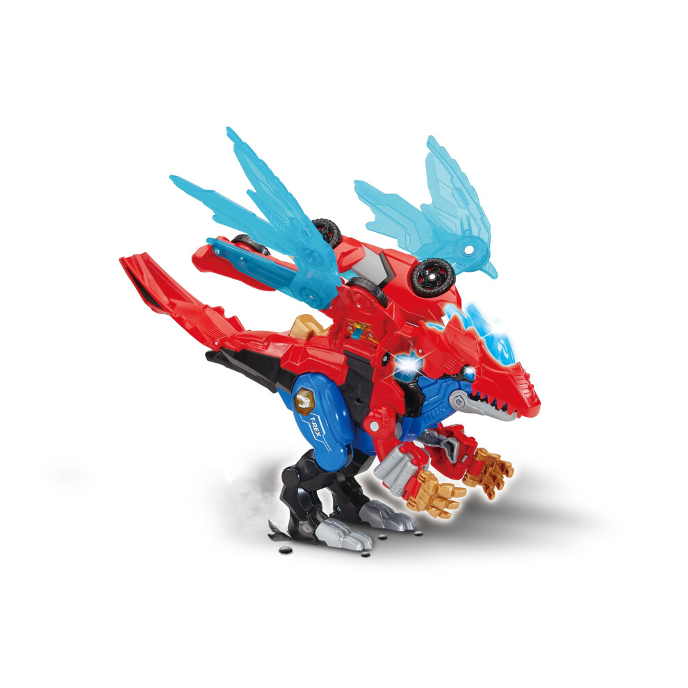 Vtech Switch & Go Dinos Armour Up Dragon T-Rex, Interactive Dinosaur Toy With Lights & Sound Effects, Transform Dino Into Dragon, 2-In-1 Interactive
