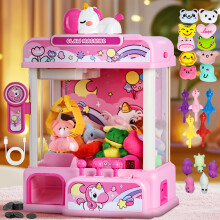 CWLAKON Claw Machine for Kids, Candy Grabber Catching Machine Unicorn Toys with Sound & 20 Mini Toys, Mini Vending Sweet Dispenser Grab Machine Arcade