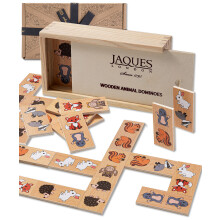 Jaques of London Wooden Animal Dominoes for Children |Fun Early Years Kids Dominoes Games for 1 2 3 4 Year Olds + | Wooden Toys and Games | Since 1795