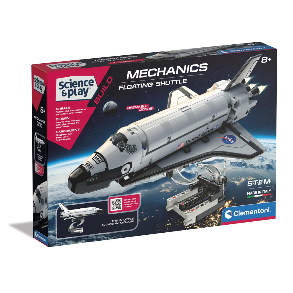 New Clementoni - Nasa Floating Shuttle Space Toy: Educational, Self Build Science Kit, With 220+ Interchangeable Components(8 Years +) 61349