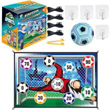 Soccer Ball Game Set for Kids Velcro Football Game Indoor Outdoor Toss Soccer Goal Game with Velcro Balls Foldable Flannel Goals Football Accuracy