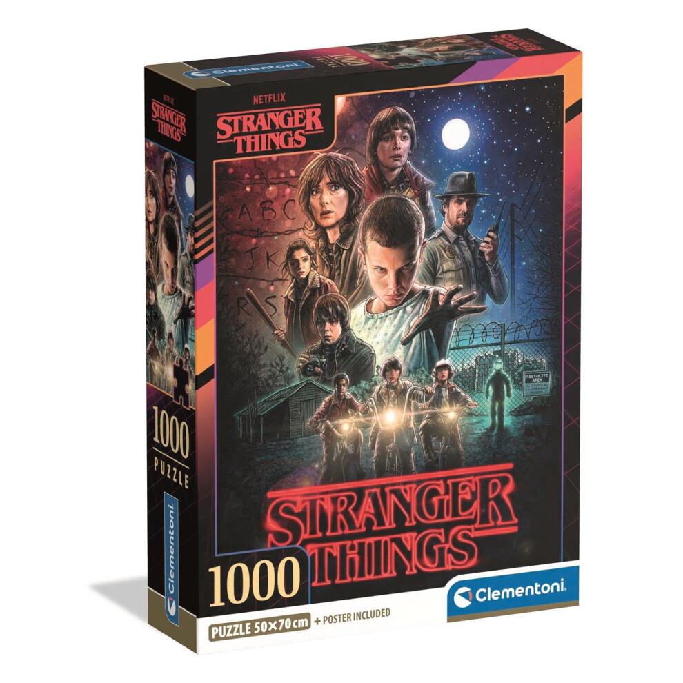 Clementoni Jigsaw Puzzle Stranger Things, Puzzle For Adults 14-99 Years, Compact Box, Made In Italy, 39978