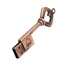 128GB Heart Shaped USB Flash Drive Metal Key Design Plug and Play Gift Ready