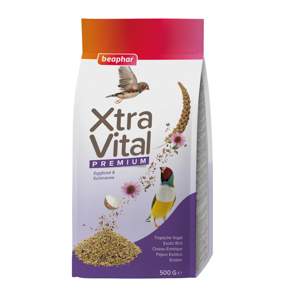 Beaphar - Xtravital Exotic Bird Food ? Complete Food With Echinacea & Egg Food - Rich In Vitamins & Minerals - For Health, Vitality, Immunity &