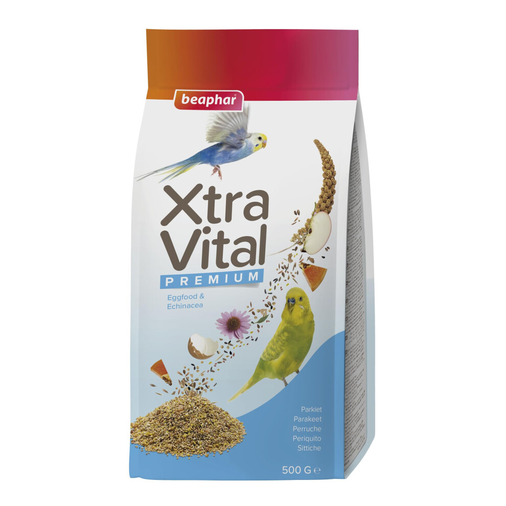 Beaphar - Xtravital Parakeet Bird Food - Complete Food With Apple, Papaya, Echinacea & Egg Food - Rich In Vitamins & Minerals - Health, Vitality,