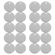 30Stk Runde Blanko Anhänger Silber Für Schlüsselanhänger DIY